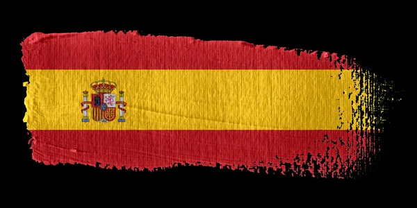 Pinselstrich Flagge Spanien — Stockfoto