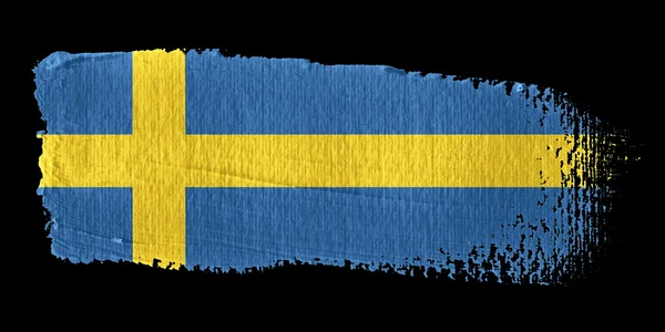 Pociągnięcie flaga Szwecji — Zdjęcie stockowe