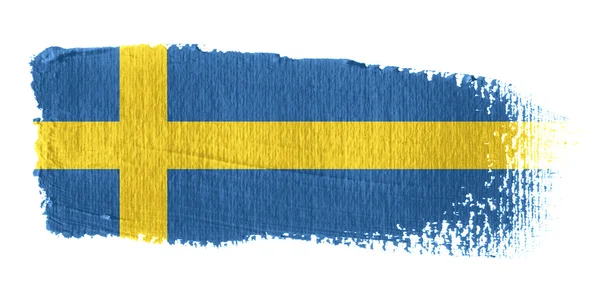 Мазком прапор Швеції — стокове фото