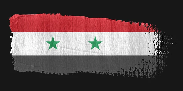 Brushstroke Flagg Syria – stockfoto