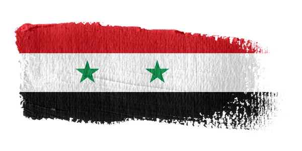 Brushstroke Flagg Syria – stockfoto