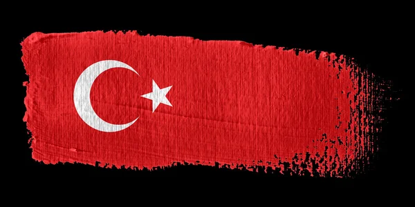 Флаг Турции по мазку — стоковое фото