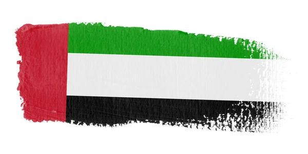Ecsetvonás zászló Egyesült Arab Emírségek — Stock Fotó