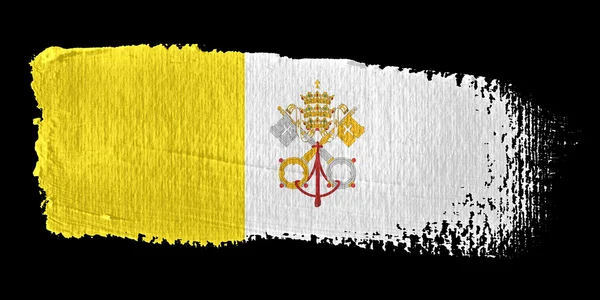 Pincelada Bandeira Cidade do Vaticano — Fotografia de Stock