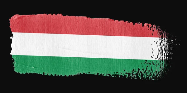 Penseldrag flagga Ungern — Stockfoto