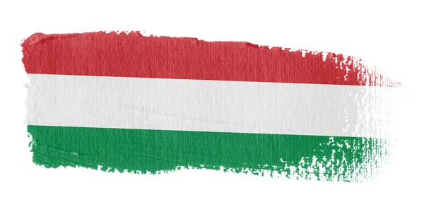 Penseelstreek vlag Hongarije — Stockfoto