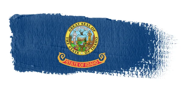 Pincelada Bandeira Idaho — Fotografia de Stock