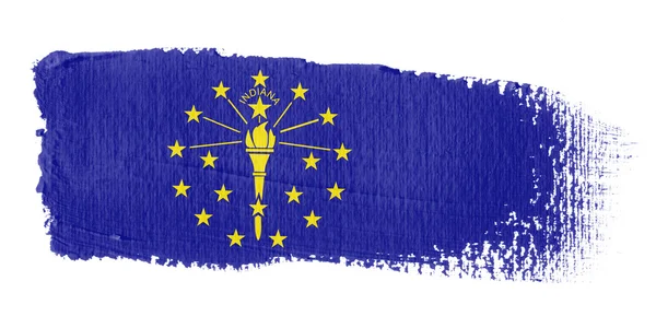 Pinselstrich-Flagge Indiana — Stockfoto