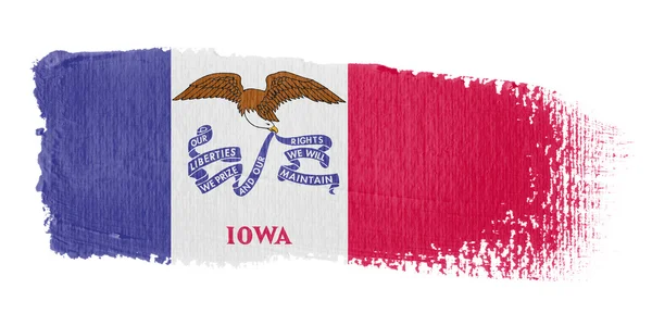 Brushstroke bayrak Iowa — Stok fotoğraf