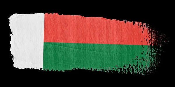 Brushstroke Madagaskar bayrağı — Stok fotoğraf
