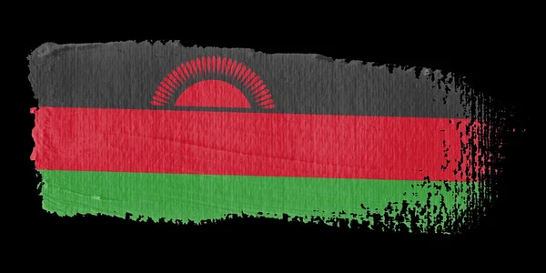 Pinselstrich Flagge Malawi — Stockfoto