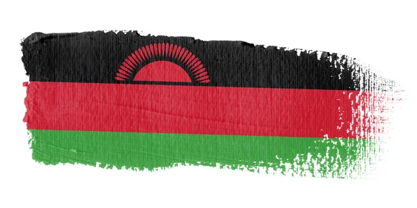 Penseelstreek vlag malawi — Stockfoto