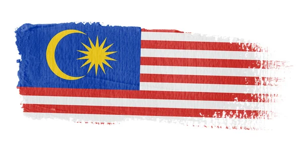 Pinselstrich-Flagge Malaiisch — Stockfoto