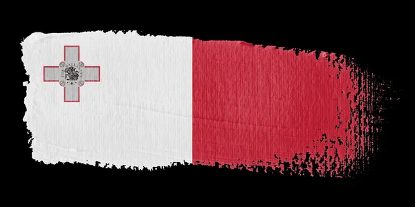 Pincelada Bandera Malta —  Fotos de Stock