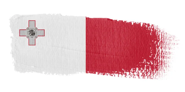 Brushstroke Bandeira Malta — Fotografia de Stock