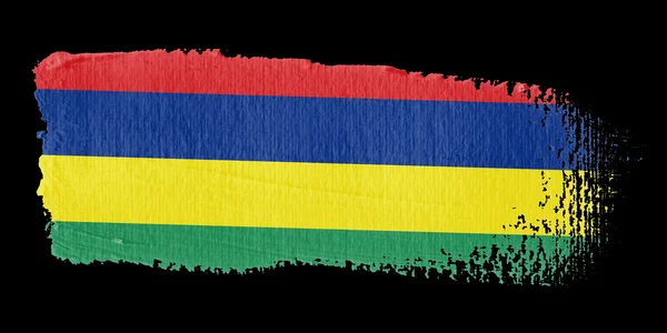 Pincelada Bandera Mauricio —  Fotos de Stock