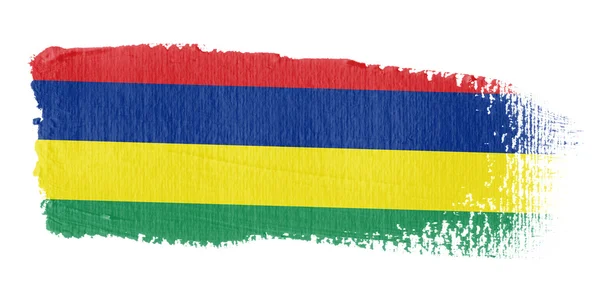 Penseelstreek vlag mauritius — Stockfoto