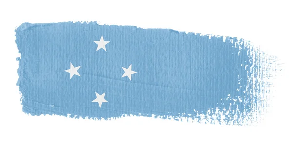 Penseldrag flagga Mikronesien — Stockfoto