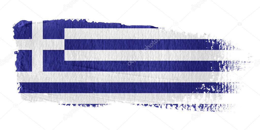 Brushstroke Flag Greece