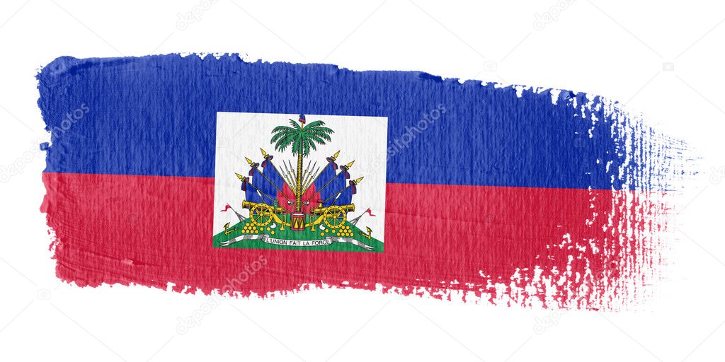 Brushstroke Flag Haiti