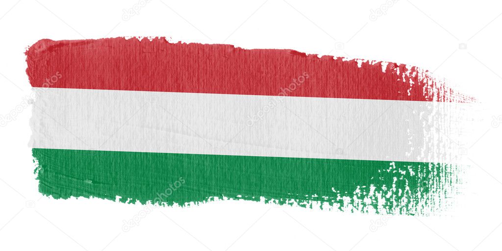 Brushstroke Flag Hungary