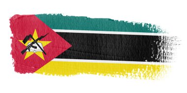 Brushstroke Flag Mozambique clipart