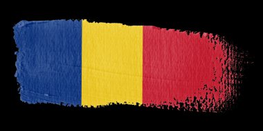 Brushstroke Flag Romania clipart