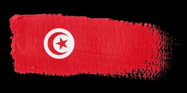 Brushstroke Flag Tunisia clipart