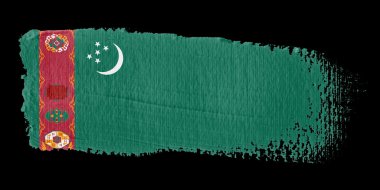 Brushstroke Flag Turkmenistan clipart