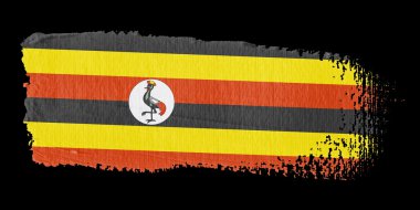 Brushstroke Flag Uganda clipart