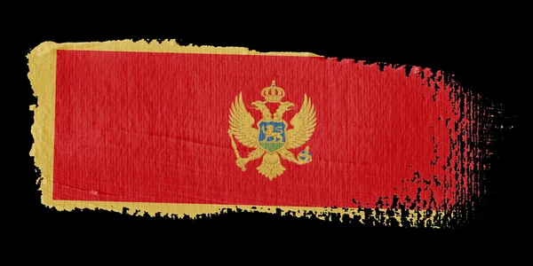 Pociągnięcie flaga Czarnogóry — Zdjęcie stockowe