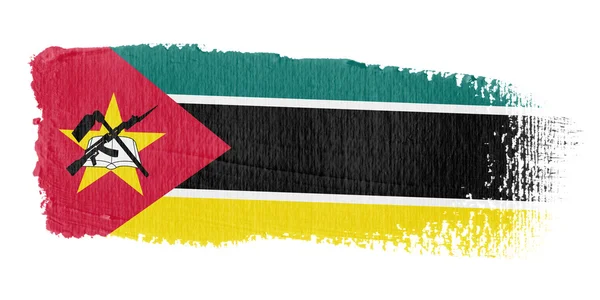 Pociągnięcie flaga Mozambiku — Zdjęcie stockowe