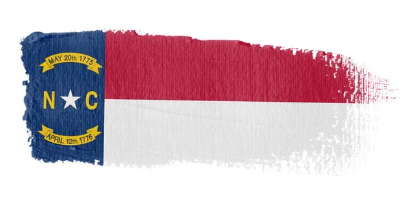 Brushstroke Bandeira Carolina do Norte — Fotografia de Stock