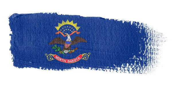 Brushstroke Bandeira Dakota do Norte — Fotografia de Stock
