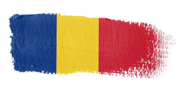 Pincelada Bandera Rumania —  Fotos de Stock