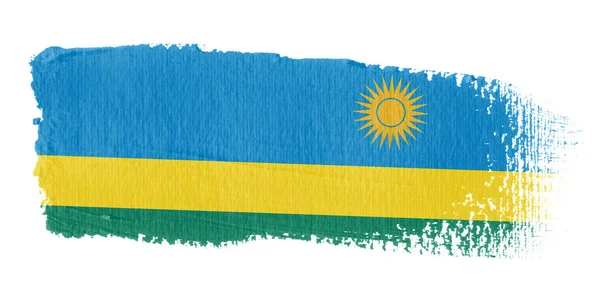 Brushstroke Ruanda bayrak — Stok fotoğraf