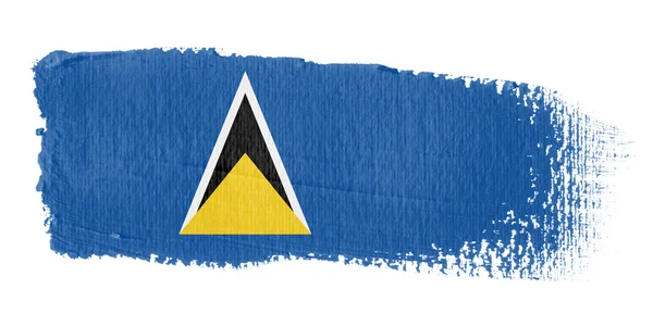 Brushstroke Flagg Saint Lucia – stockfoto