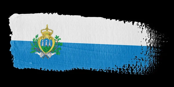 Pincelada Bandera San Marino —  Fotos de Stock