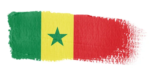 Pociągnięcie flaga Senegalu — Zdjęcie stockowe
