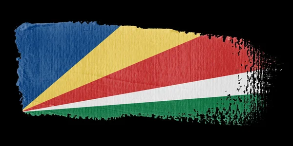 Pincelada Bandera Seychelles —  Fotos de Stock