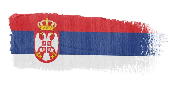 Brushstroke Flag Serbia — Stock Photo, Image