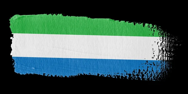 Pinselstrich Flagge Sierra Leone — Stockfoto