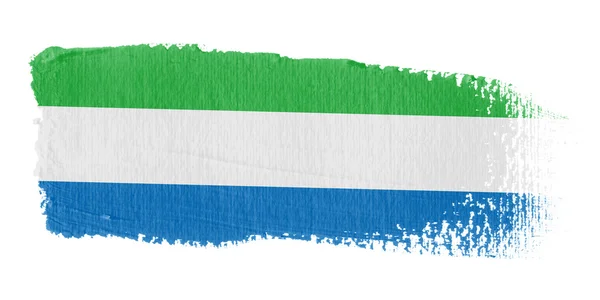 Pincelada Bandeira Serra Leoa — Fotografia de Stock