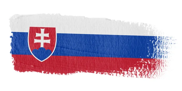 Pincelada Bandera Eslovaquia —  Fotos de Stock