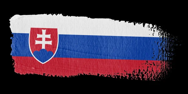 Penseldrag flagga Slovakien — Stockfoto