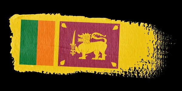 Brushstroke Flag Sri Lanka — Stock Photo, Image
