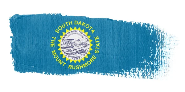 Pinselstrich Flagge South Dakota — Stockfoto