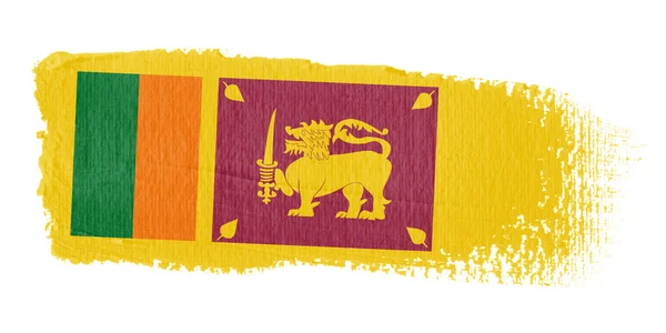 Pincelada Bandeira Sri Lanka — Fotografia de Stock