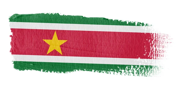 Brushstroke bayrak Surinam — Stok fotoğraf