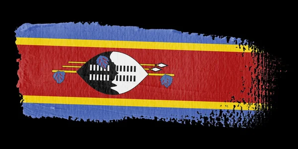 Pincelada Bandera Swazilandia —  Fotos de Stock